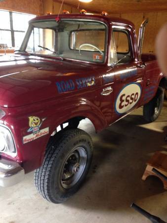 1965 Maroon Ford F-250 Standard Cab Pickup