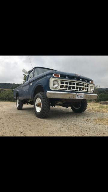 1965 Blue Ford F-250 Standard Cab Pickup