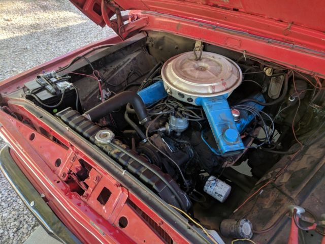 1965 Red Ford F-100 Crew Cab Pickup