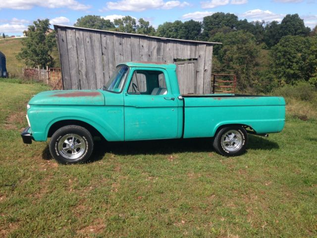 1965 Teal Ford F-100 Standard Cab Pickup