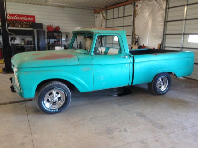 1965 Teal Ford F-100 Standard Cab Pickup