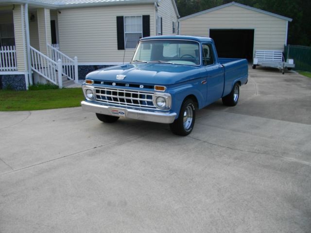 1965 Blue Ford F-100 Standard Cab Pickup