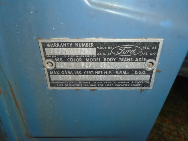 1965 Ford F-250 Pick up