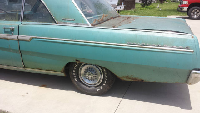 1965 Blue Ford Fairlane 2 dr.