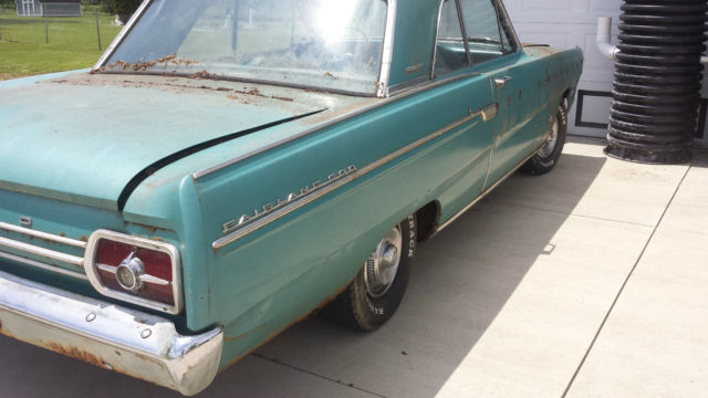 1965 Blue Ford Fairlane 2 dr.