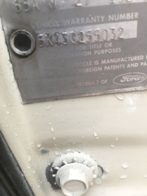 1965 White Ford Fairlane Coupe