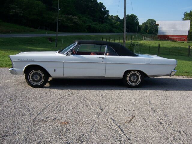 1965 White Ford Galaxie Convertible