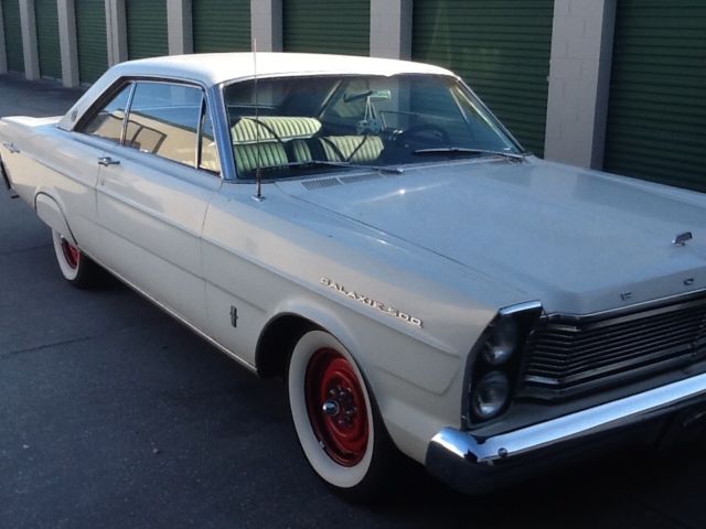 1965 White Ford Galaxie Coupe