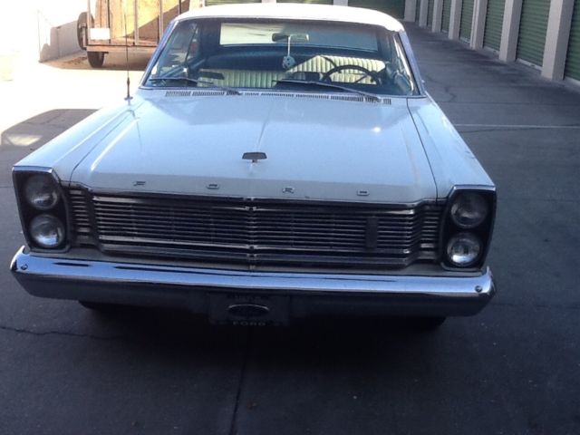 1965 White Ford Galaxie Coupe