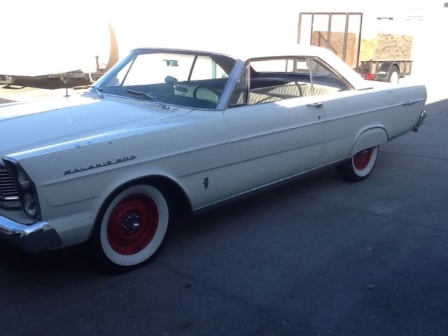 1965 White Ford Galaxie Coupe