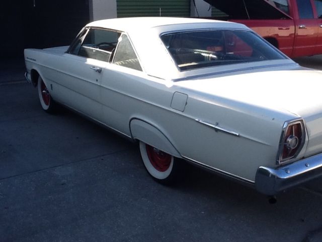 1965 White Ford Galaxie Coupe