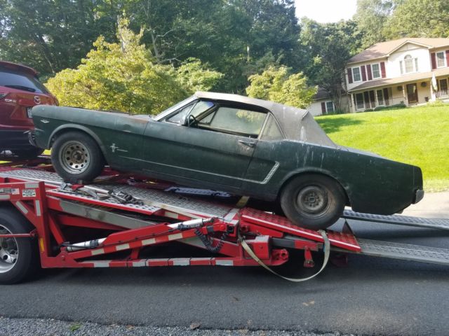 1965 Green Ford Mustang Convertible