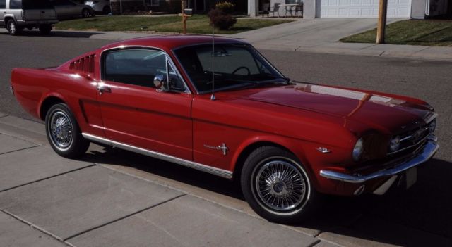 1965 Red Ford Mustang Fastback