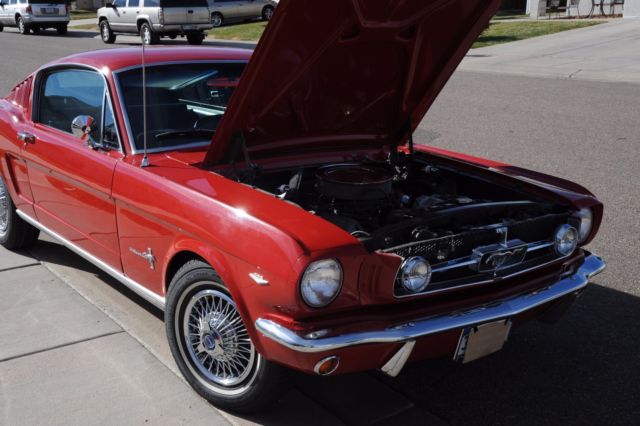 1965 Red Ford Mustang Fastback