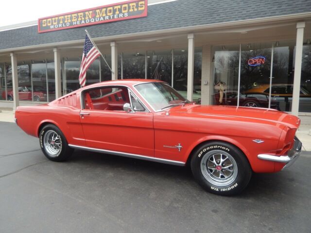 1965 Rangoon red Ford Mustang Fastback