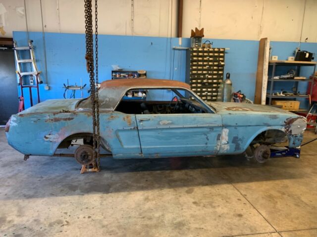 1965 Blue Ford Mustang Sedan