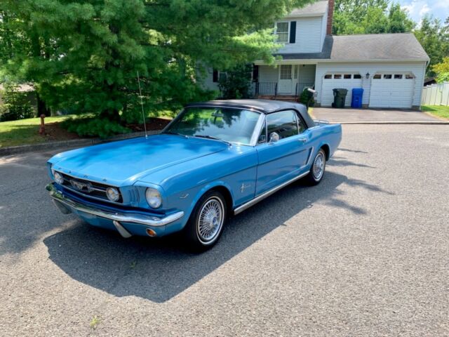 1965 Blue Ford Mustang Convertible