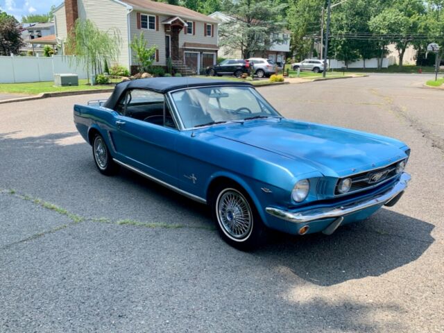 1965 Blue Ford Mustang Convertible