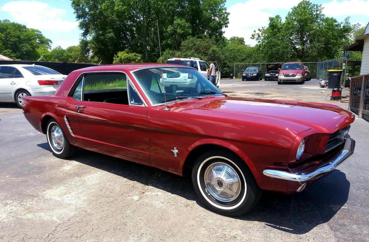 1965 Burgundy Ford Mustang Coupe