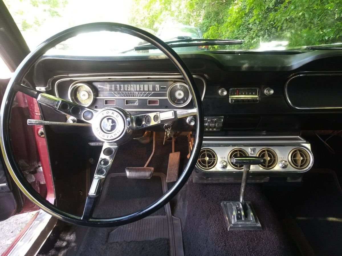 1965 Burgundy Ford Mustang Coupe