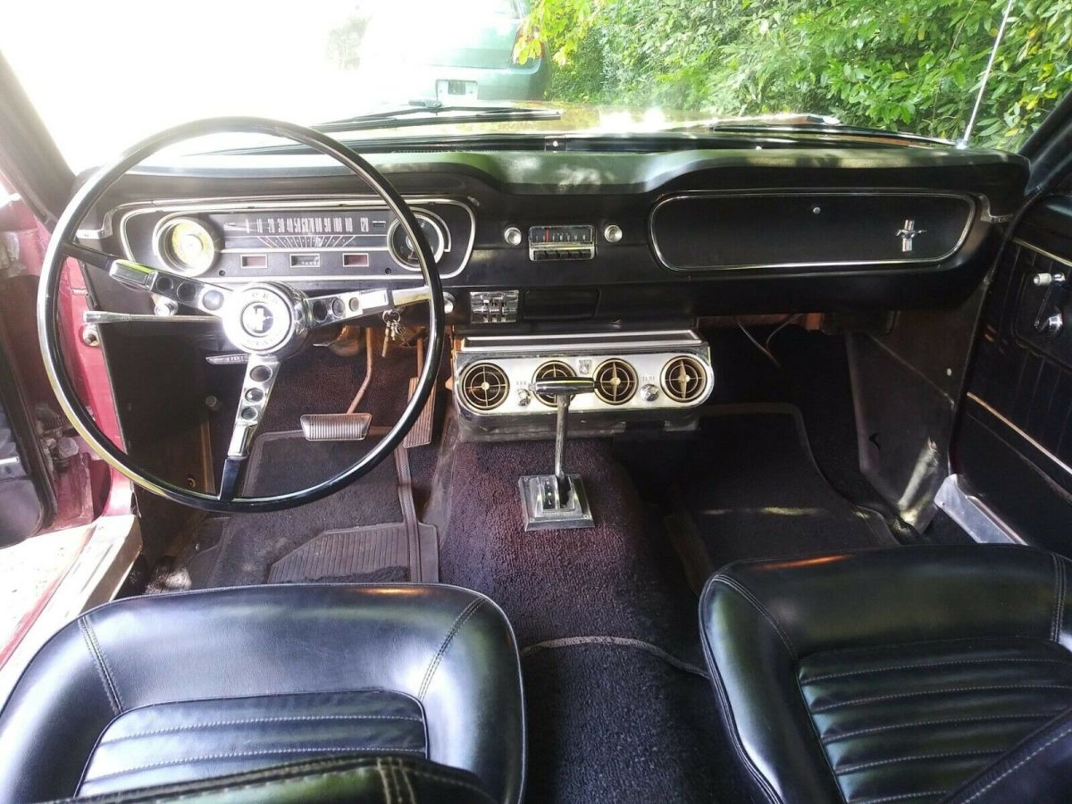 1965 Burgundy Ford Mustang Coupe
