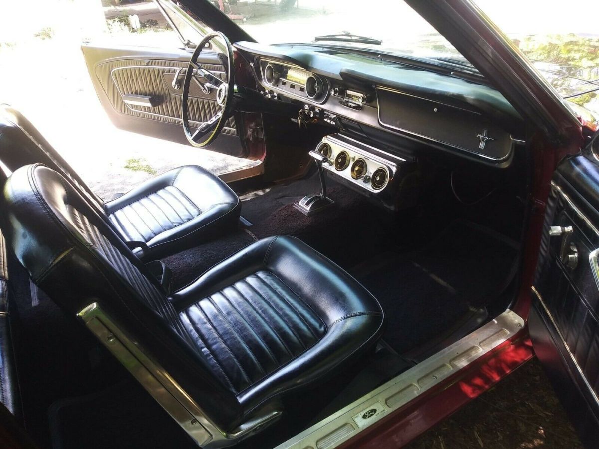 1965 Burgundy Ford Mustang Coupe