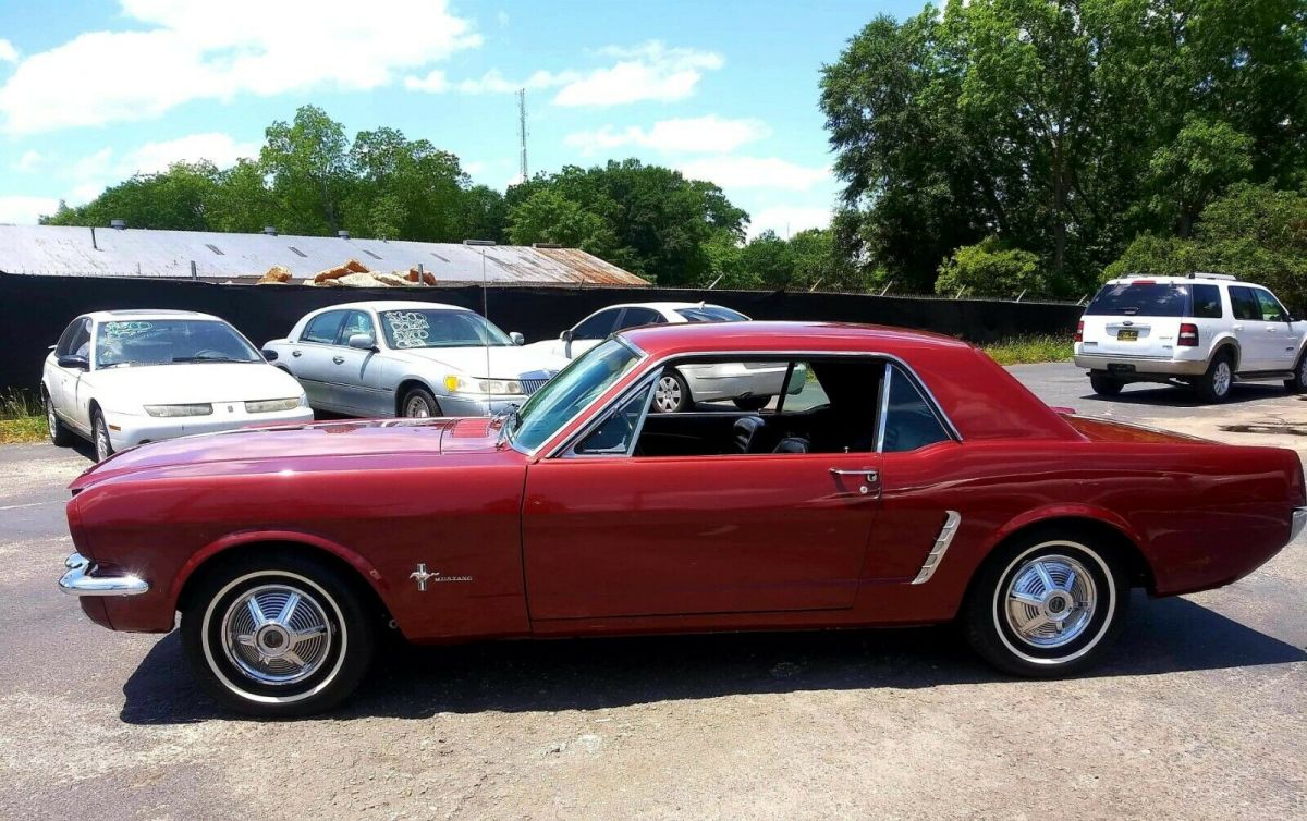 1965 Burgundy Ford Mustang Coupe