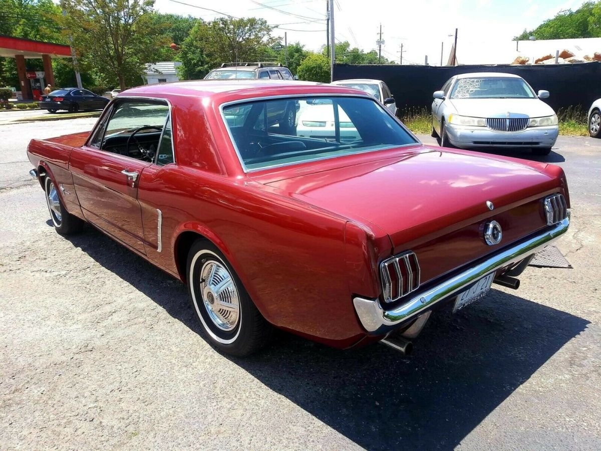 1965 Burgundy Ford Mustang Coupe