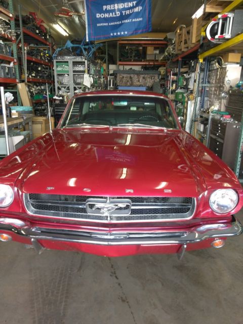 1965 Burgundy Ford Mustang