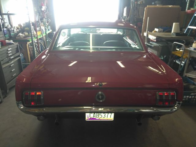 1965 Burgundy Ford Mustang