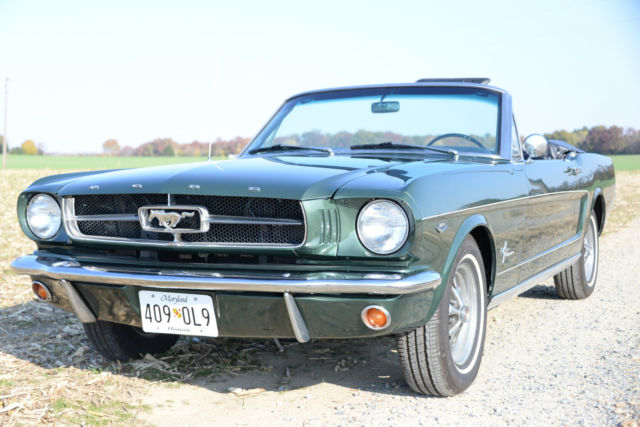1965 Green Ford Mustang Convertible