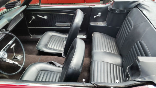 1965 Burgundy Ford Mustang Convertible