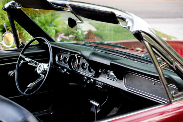 1965 Burgundy Ford Mustang Convertible