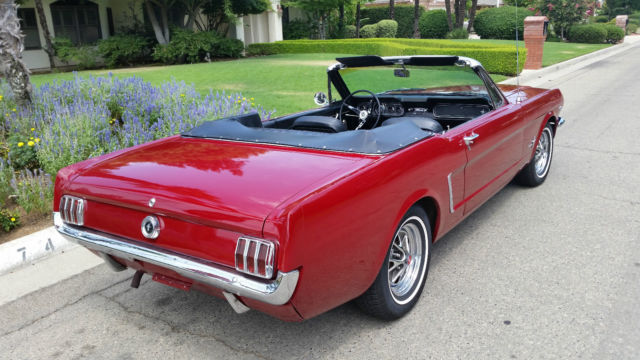 1965 Burgundy Ford Mustang Convertible