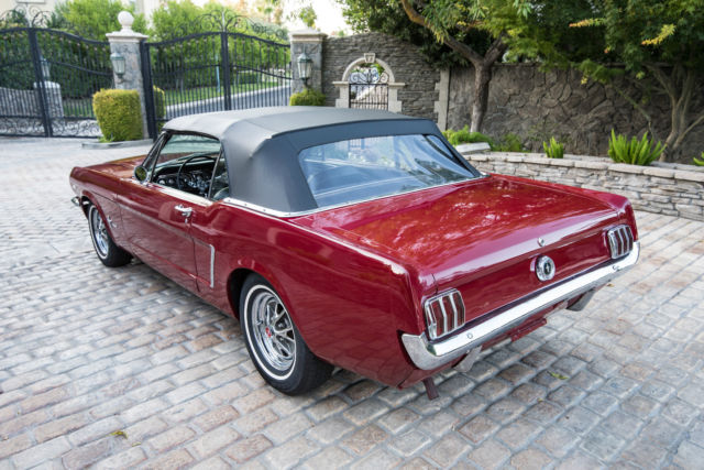 1965 Burgundy Ford Mustang Convertible