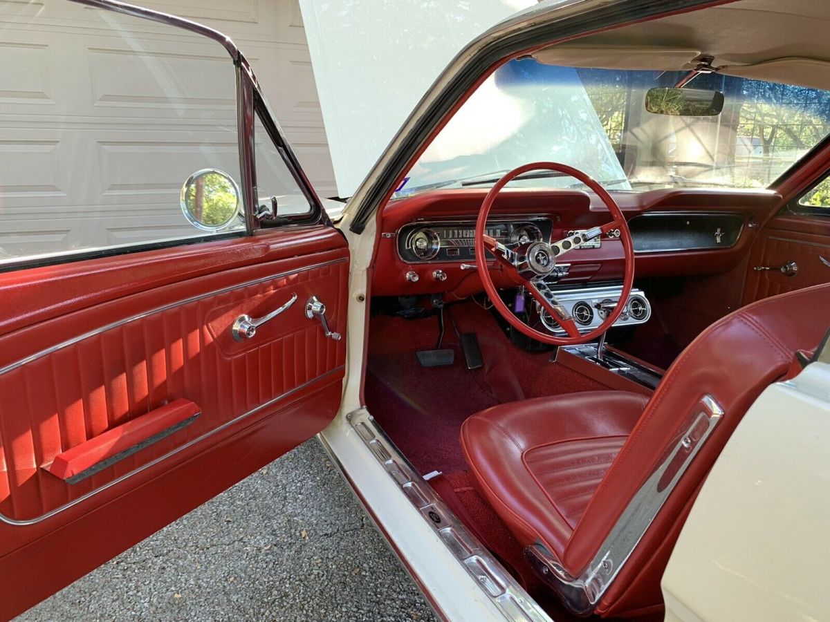 1965 White Ford Mustang Coupe