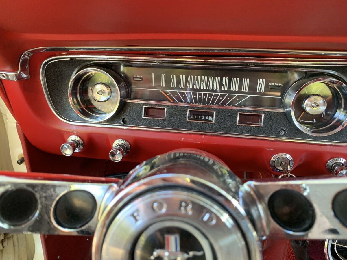 1965 White Ford Mustang Coupe