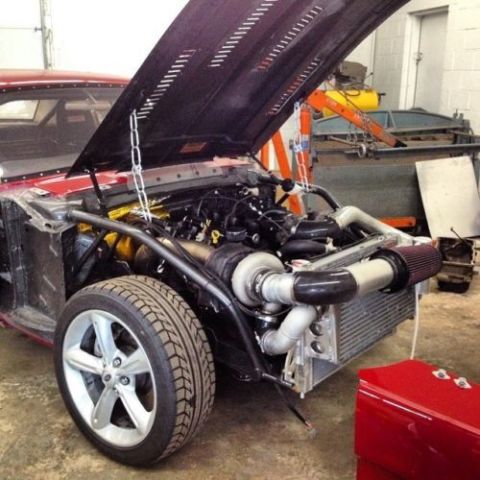 1965 red Ford Mustang U/K