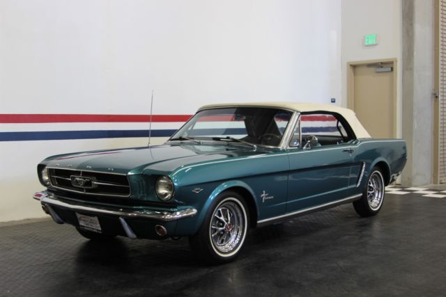 1965 Teal Ford Mustang Convertible