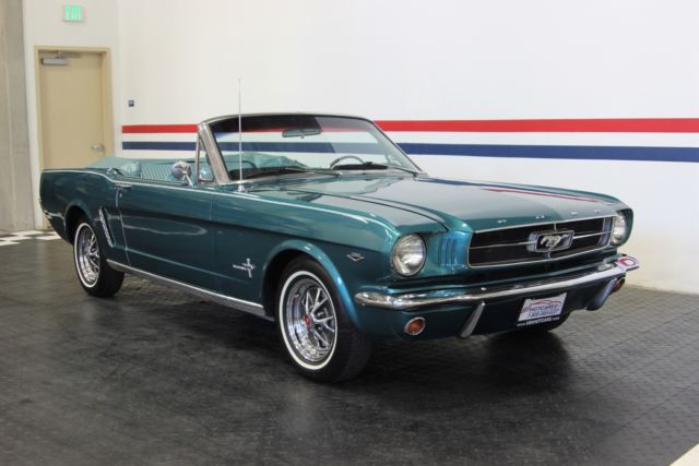 1965 Teal Ford Mustang Convertible