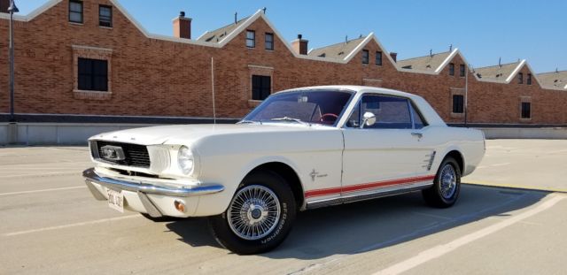 1965 White Ford Mustang Coupe