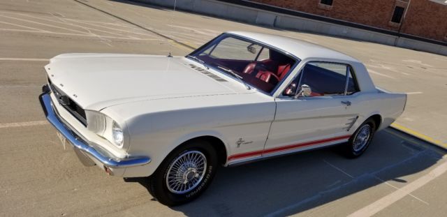 1965 White Ford Mustang Coupe
