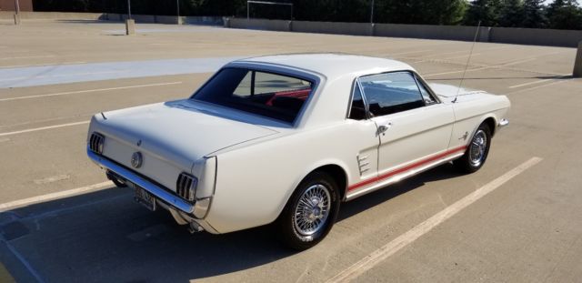 1965 White Ford Mustang Coupe