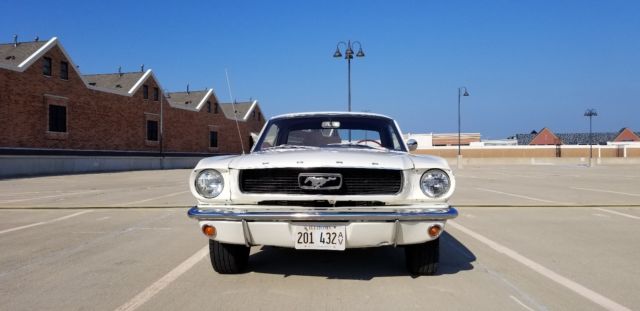 1965 White Ford Mustang Coupe