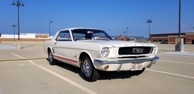 1965 White Ford Mustang Coupe