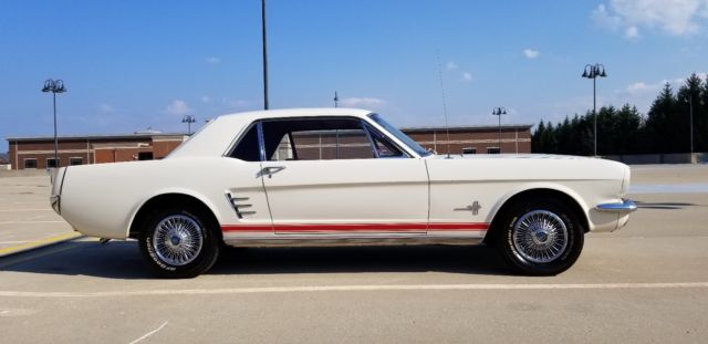 1965 White Ford Mustang Coupe