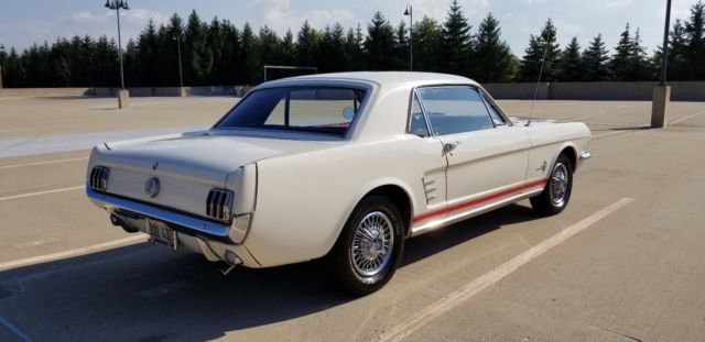 1965 White Ford Mustang Coupe