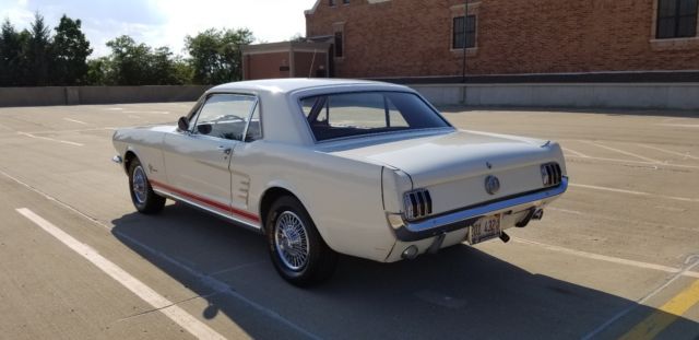 1965 White Ford Mustang Coupe