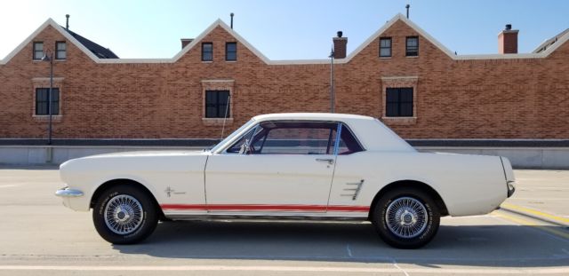 1965 White Ford Mustang Coupe