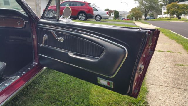 1965 Burgundy Ford Mustang Convertible